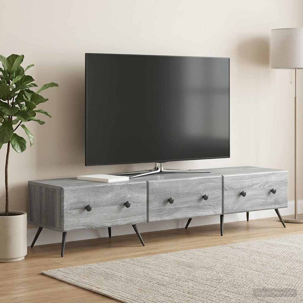 TV Cabinet Grey Sonoma 147 x 34.5 x 30 cm Engineered Wood