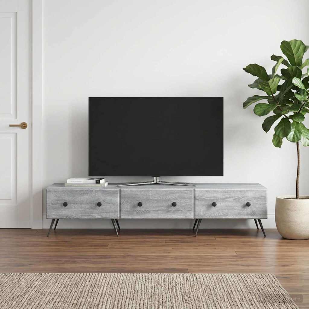 TV Cabinet Grey Sonoma 147 x 34.5 x 30 cm Engineered Wood