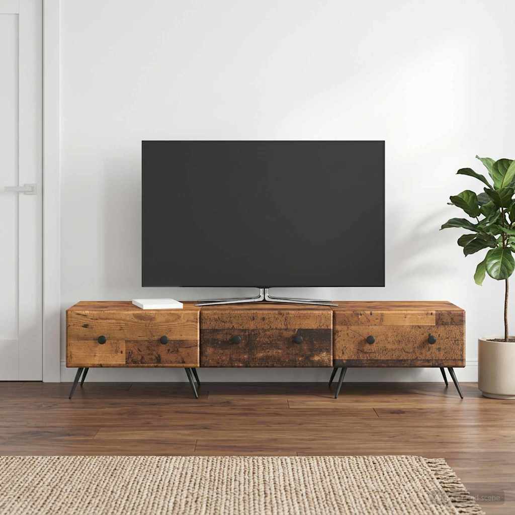 TV Cabinet Old Wood 147 x 34.5 x 30 cm Engineered Wood
