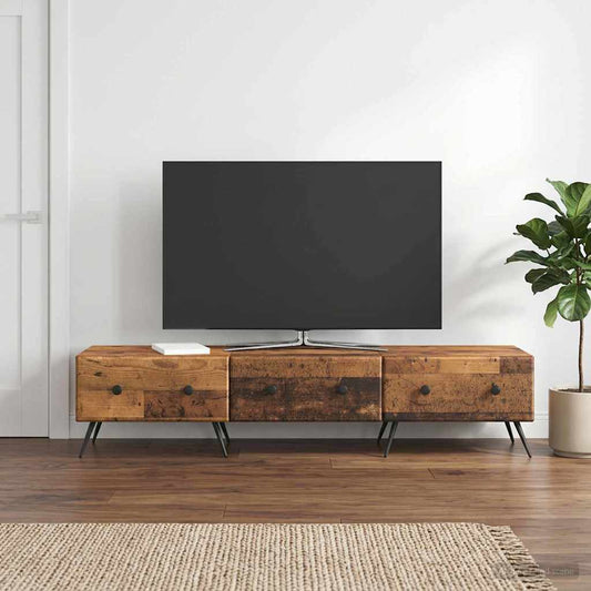 TV Cabinet Old Wood 147 x 34.5 x 30 cm Engineered Wood