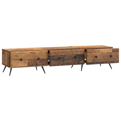TV Cabinet Old Wood 147 x 34.5 x 30 cm Engineered Wood
