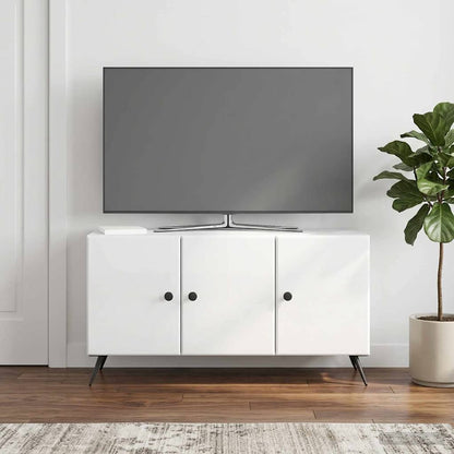 TV Cabinet High Gloss White 99 x 34.5 x 50 cm Engineered Wood
