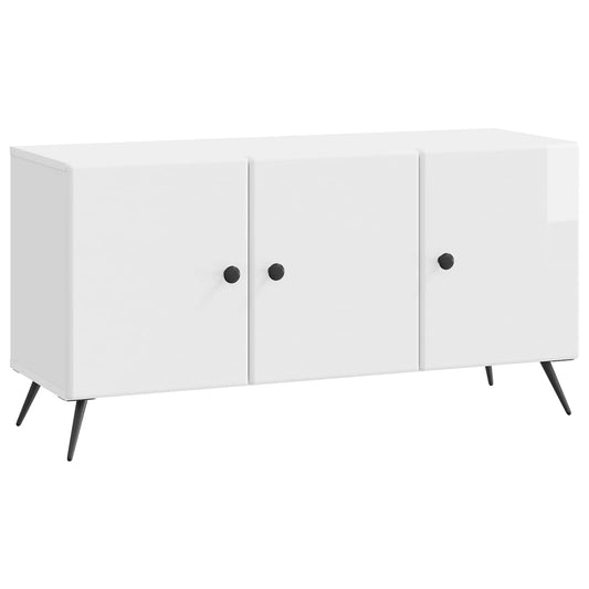 TV Cabinet High Gloss White 99 x 34.5 x 50 cm Engineered Wood