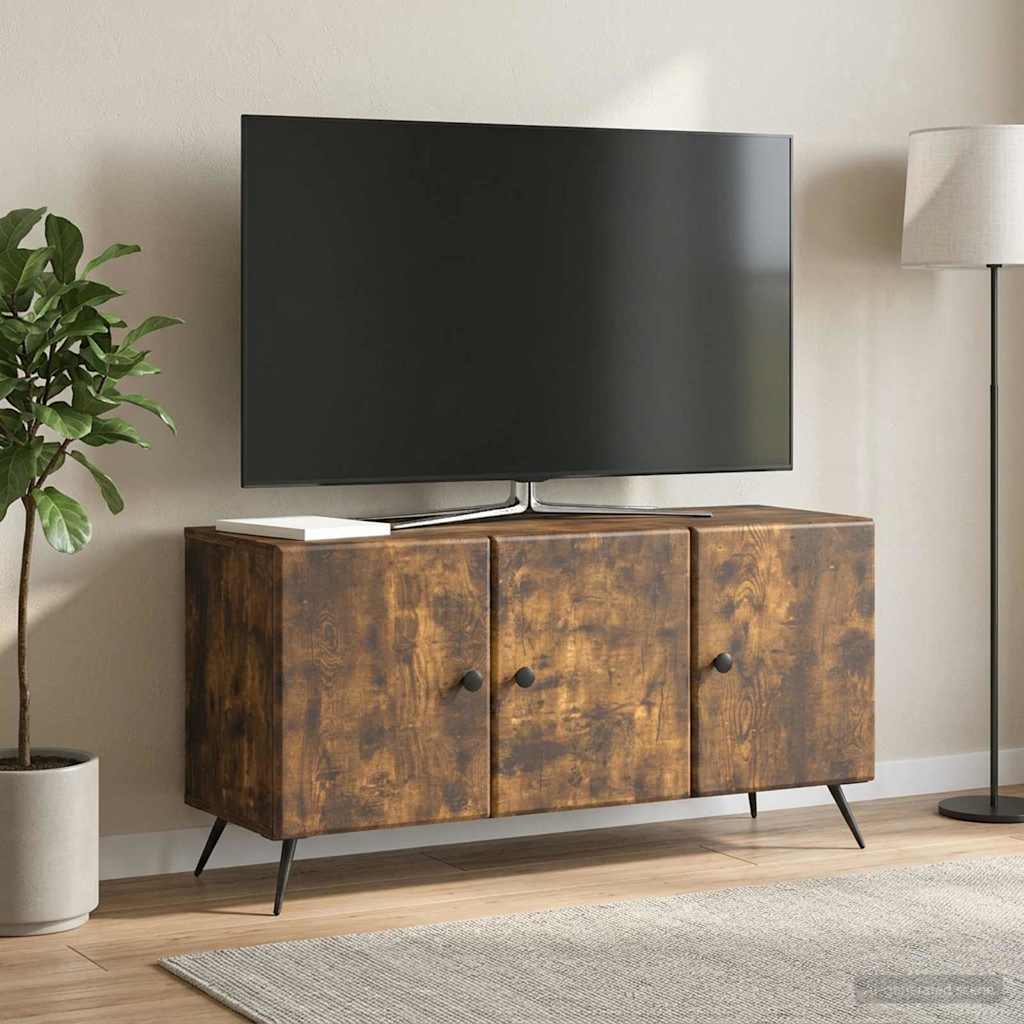 TV Cabinet Smoked Oak 99 x 34.5 x 50 cm Engineered Wood