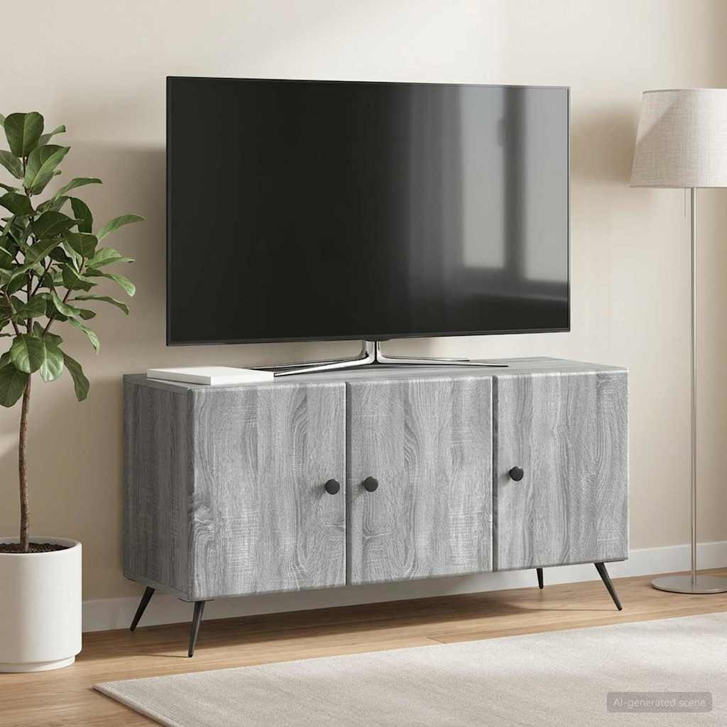 TV Cabinet Grey Sonoma 99 x 34.5 x 50 cm Engineered Wood
