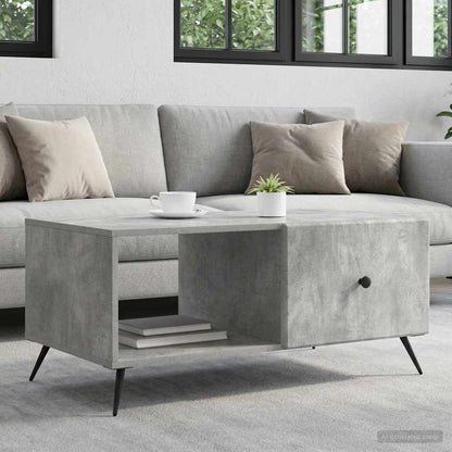 Coffee Table Concrete Grey 90 x 50 x 40 cm Engineered Wood