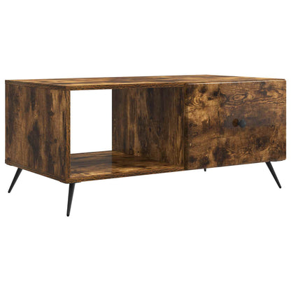Coffee Table Smoked Oak 90 x 50 x 40 cm Engineered Wood