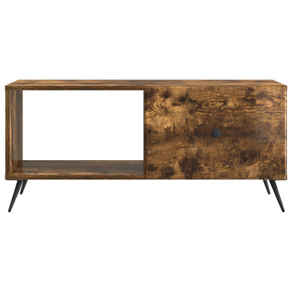 Coffee Table Smoked Oak 90 x 50 x 40 cm Engineered Wood
