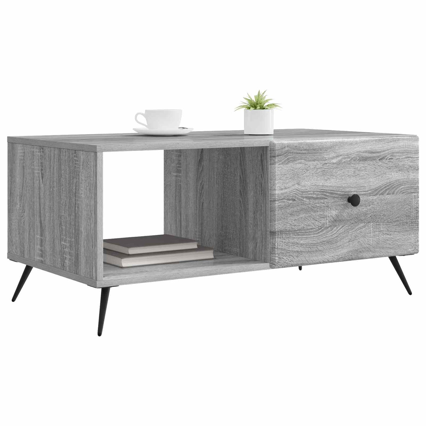 Coffee Table Grey Sonoma 90 x 50 x 40 cm Engineered Wood
