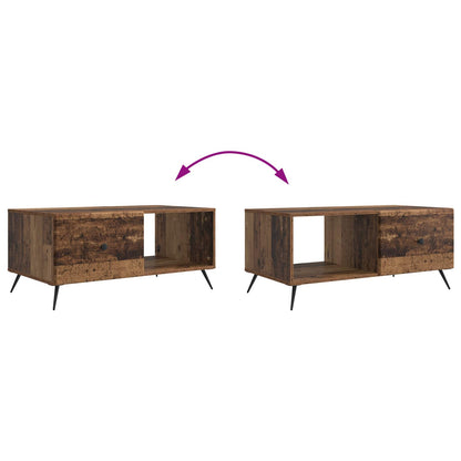 Coffee Table Old Wood 90 x 50 x 40 cm Engineered Wood