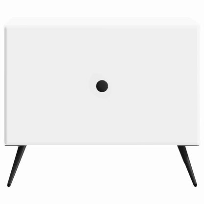 Coffee Table with Drawer White 49 x 50 x 40 cm Engineered Wood