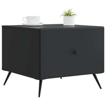 Coffee Table with Drawer Black 49 x 50 x 40 cm Engineered Wood