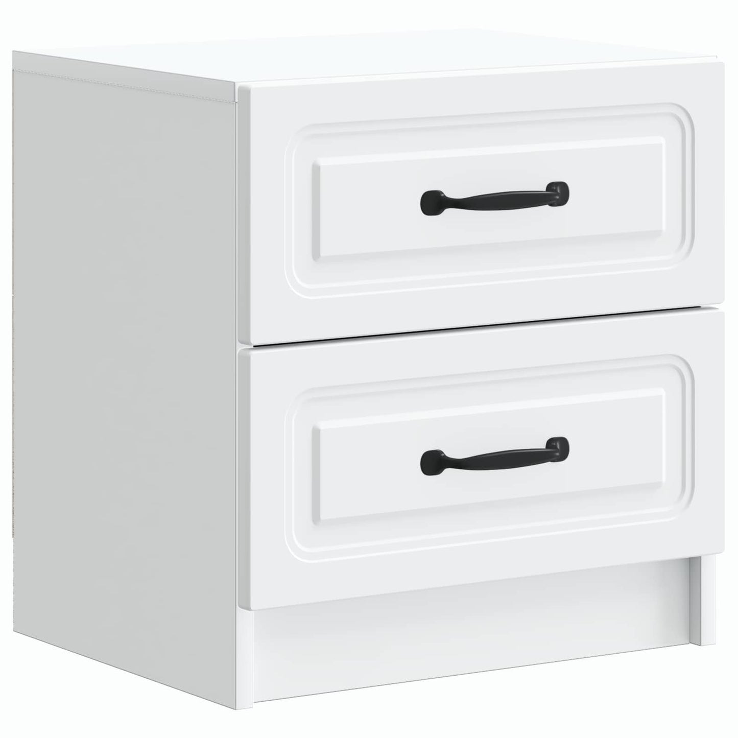 Bedside Cabinet White 43 x 34.5 x 44.5 cm Engineered Wood