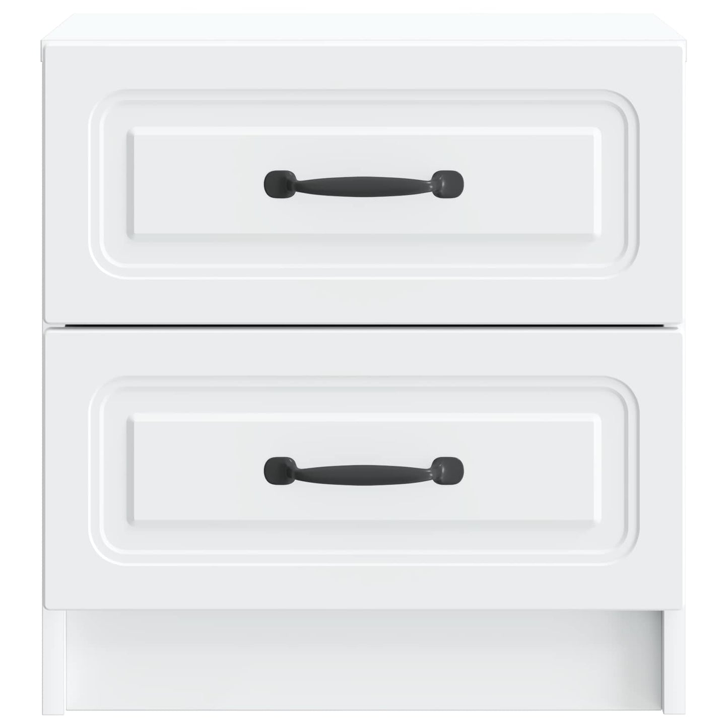 Bedside Cabinet White 43 x 34.5 x 44.5 cm Engineered Wood
