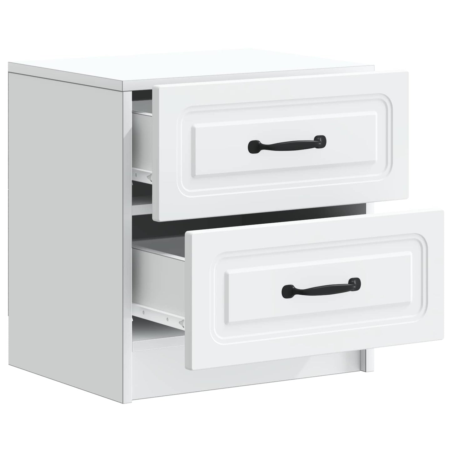 Bedside Cabinet 2 pcs White 43 x 34.5 x 44.5 cm Engineered Wood