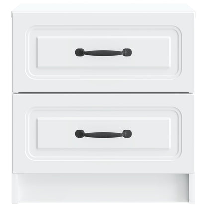 Bedside Cabinet 2 pcs White 43 x 34.5 x 44.5 cm Engineered Wood