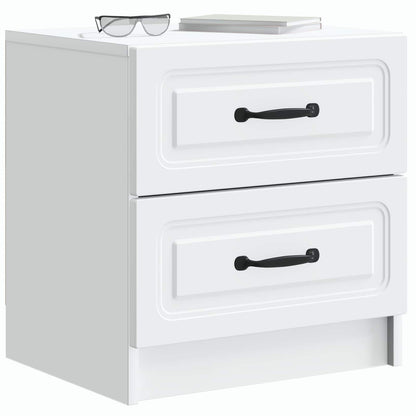 Bedside Cabinet 2 pcs White 43 x 34.5 x 44.5 cm Engineered Wood