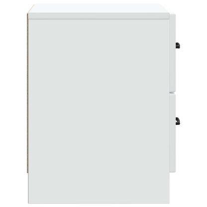 Bedside Cabinet 2 pcs White 43 x 34.5 x 44.5 cm Engineered Wood