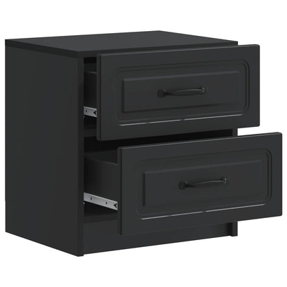 Bedside Cabinet Black 43 x 34.5 x 44.5 cm Engineered Wood