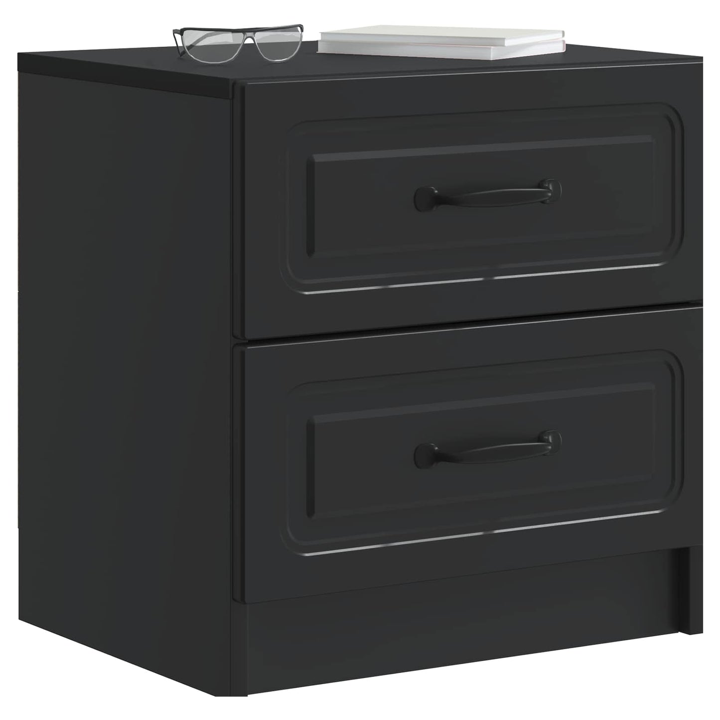Bedside Cabinet Black 43 x 34.5 x 44.5 cm Engineered Wood