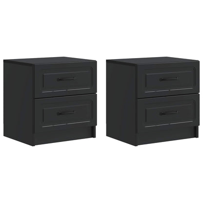 Bedside Cabinet 2 pcs Black 43 x 34.5 x 44.5 cm Engineered Wood