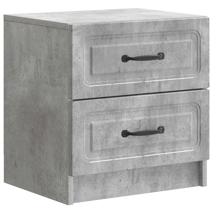 Bedside Cabinet 2 pcs Concrete Grey 43 x 34.5 x 44.5 cm
