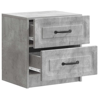 Bedside Cabinet 2 pcs Concrete Grey 43 x 34.5 x 44.5 cm