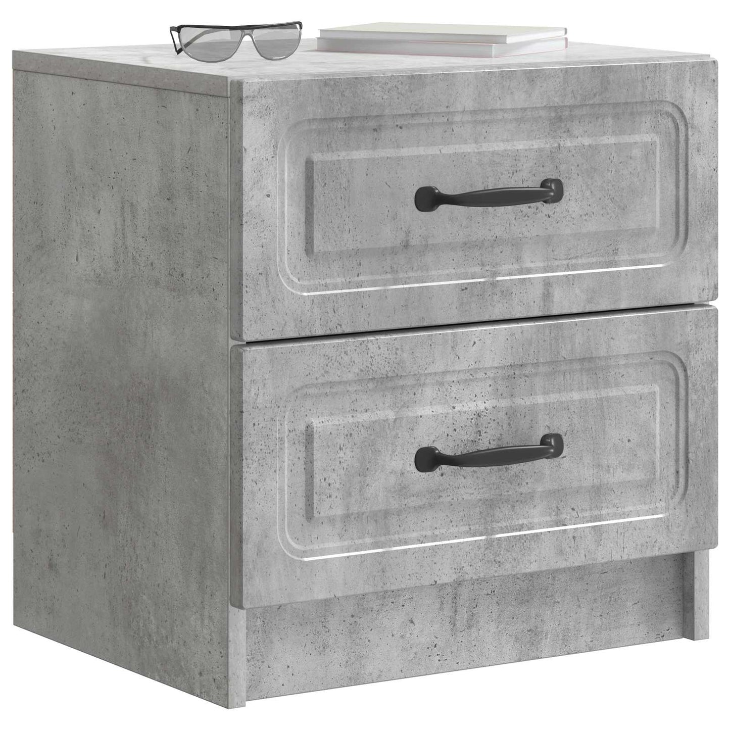 Bedside Cabinet 2 pcs Concrete Grey 43 x 34.5 x 44.5 cm