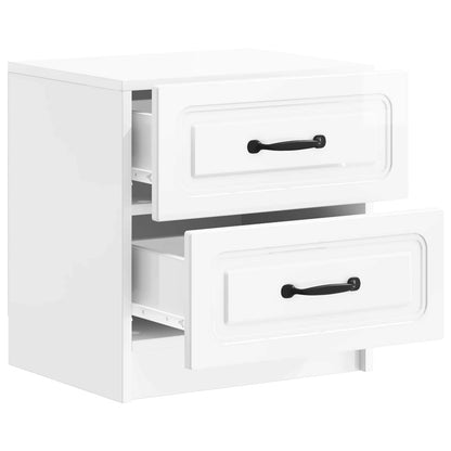 Bedside Cabinet 2 pcs High Gloss White 43 x 34.5 x 44.5 cm