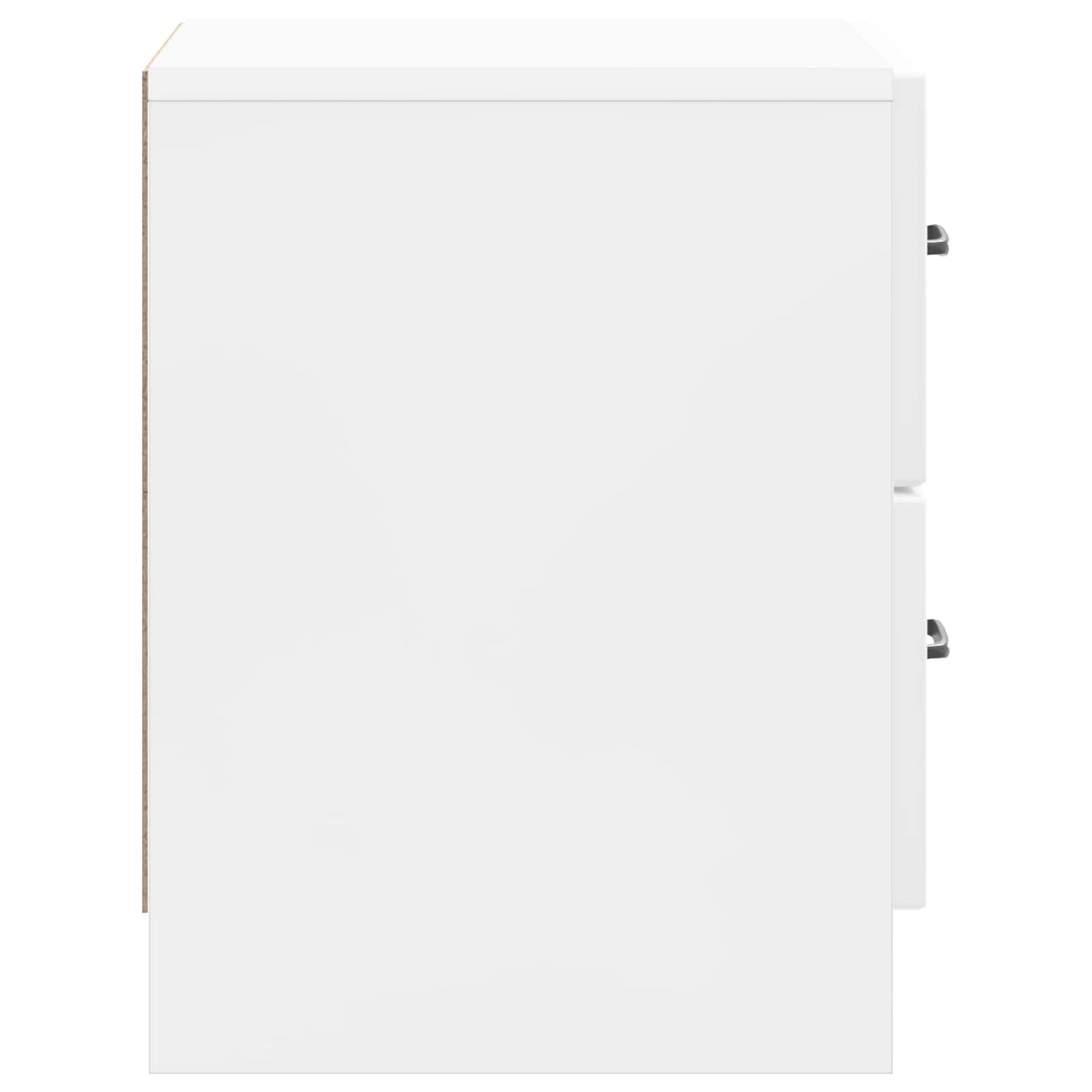 Bedside Cabinet 2 pcs High Gloss White 43 x 34.5 x 44.5 cm