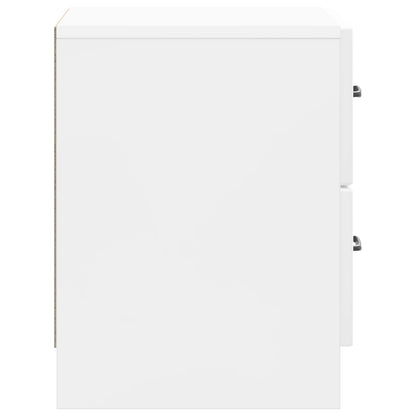 Bedside Cabinet 2 pcs High Gloss White 43 x 34.5 x 44.5 cm