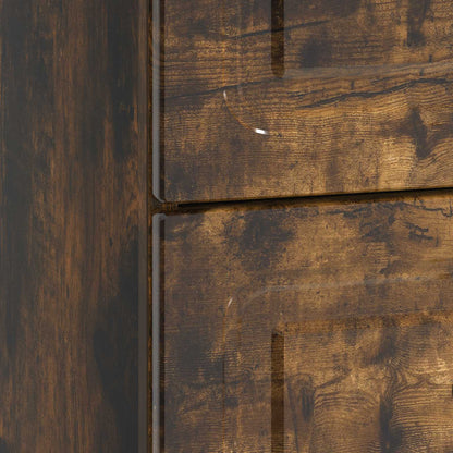 Bedside Cabinet Smoked Oak 43 x 34.5 x 44.5 cm Engineered Wood