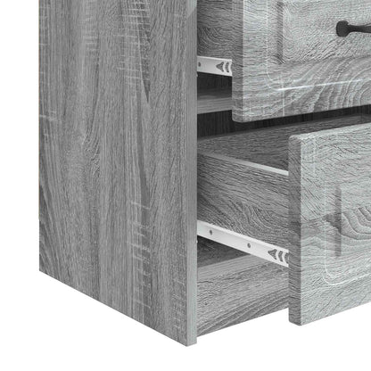 Bedside Cabinet 2 pcs Grey Sonoma 43 x 34.5 x 44.5 cm