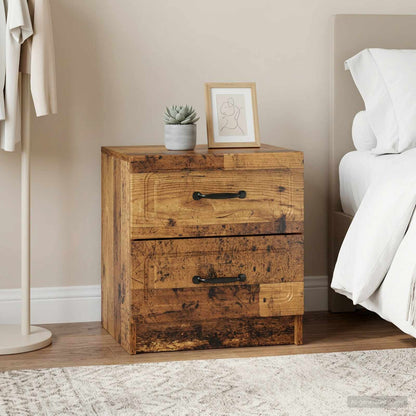 Bedside Cabinet with Drawer 2 pcs Old Wood 43 x 34.5 x 44.5 cm