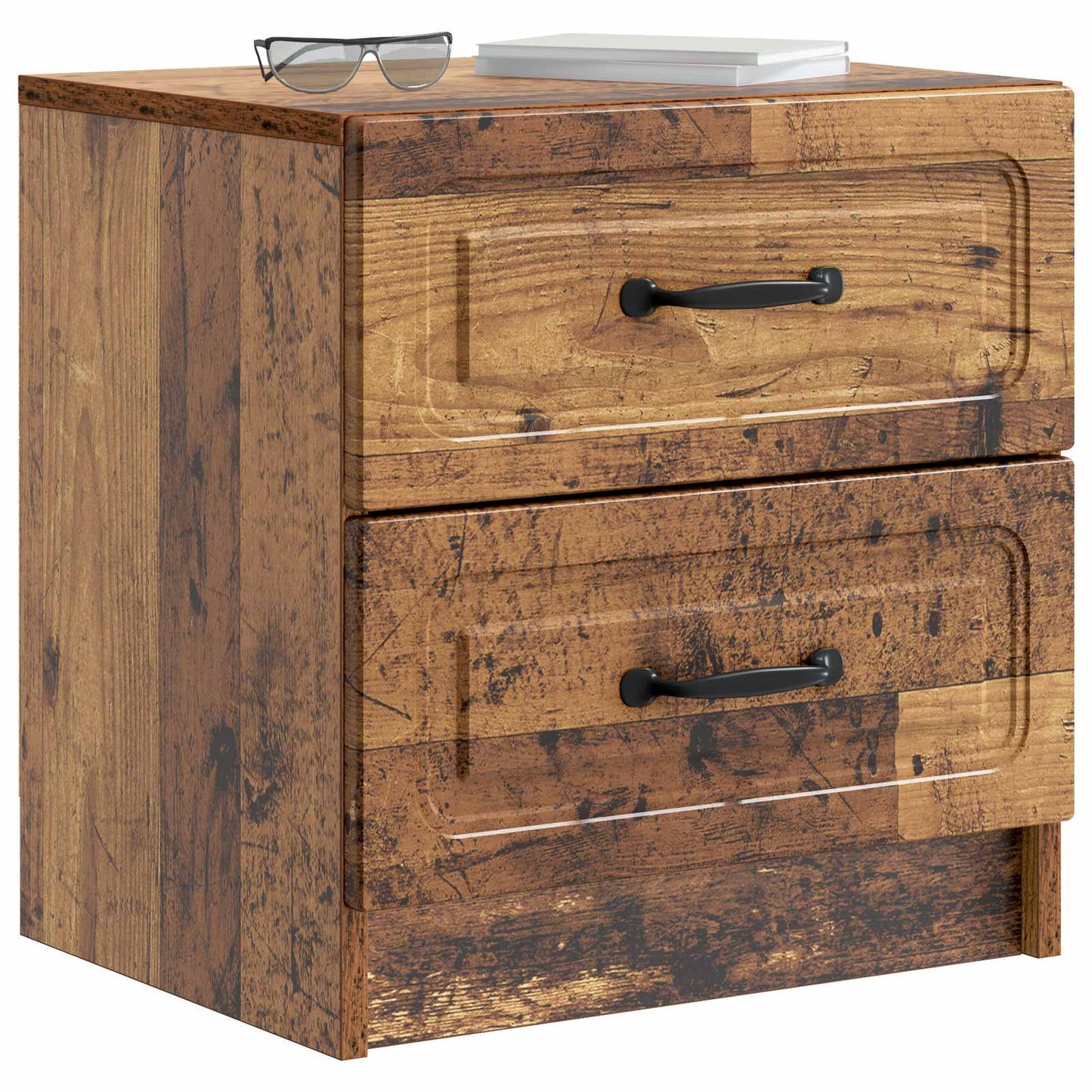 Bedside Cabinet with Drawer 2 pcs Old Wood 43 x 34.5 x 44.5 cm