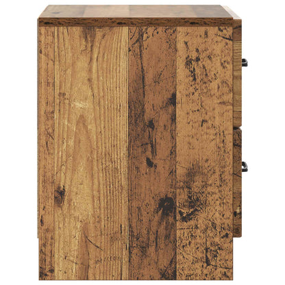 Bedside Cabinet with Drawer 2 pcs Old Wood 43 x 34.5 x 44.5 cm