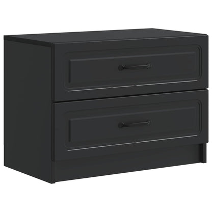 Bedside Cabinet Black 62 x 34.5 x 44.5 cm Engineered Wood