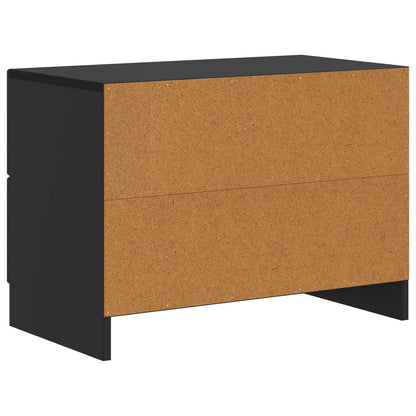 Bedside Cabinet Black 62 x 34.5 x 44.5 cm Engineered Wood