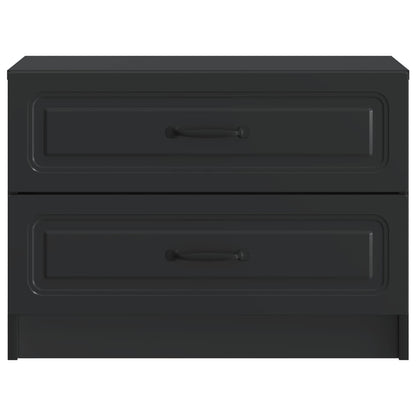 Bedside Cabinet Black 62 x 34.5 x 44.5 cm Engineered Wood