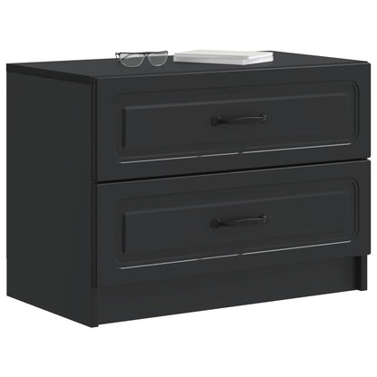 Bedside Cabinet Black 62 x 34.5 x 44.5 cm Engineered Wood