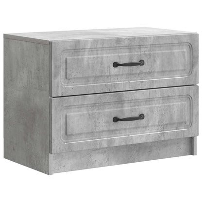 Bedside Cabinet with Drawer Concrete Grey 62 x 34.5 x 44.5 cm