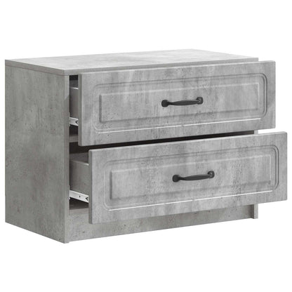Bedside Cabinet with Drawer Concrete Grey 62 x 34.5 x 44.5 cm