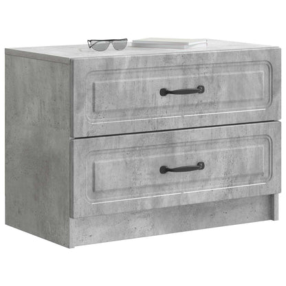 Bedside Cabinet with Drawer Concrete Grey 62 x 34.5 x 44.5 cm