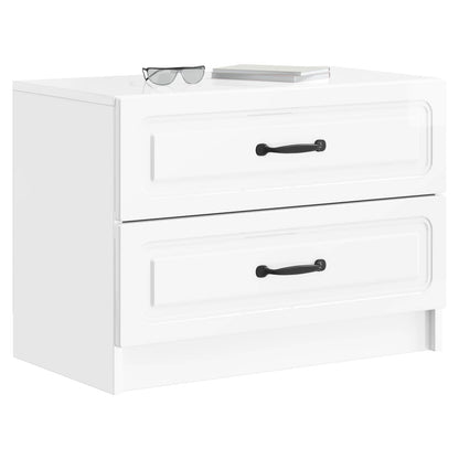 Bedside Cabinet High Gloss White 62 x 34.5 x 44.5 cm