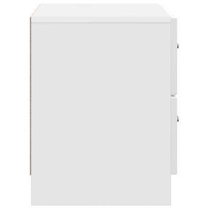 Bedside Cabinet High Gloss White 62 x 34.5 x 44.5 cm