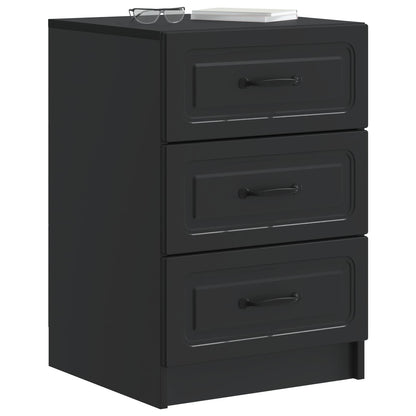Bedside Cabinet Black 43 x 41 x 63.5 cm Engineered Wood
