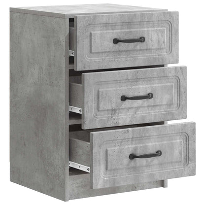 Bedside Cabinet Concrete Grey 43 x 41 x 63.5 cm Engineered Wood