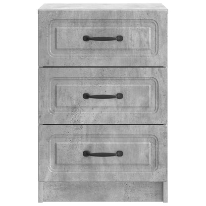 Bedside Cabinet Concrete Grey 43 x 41 x 63.5 cm Engineered Wood
