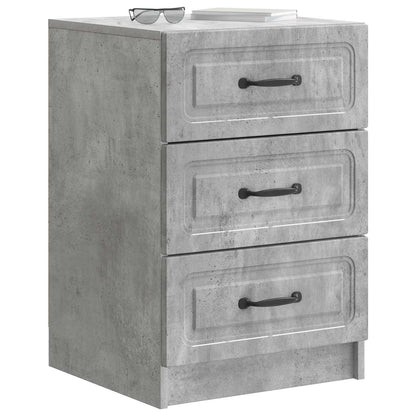 Bedside Cabinet Concrete Grey 43 x 41 x 63.5 cm Engineered Wood