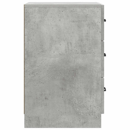 Bedside Cabinet Concrete Grey 43 x 41 x 63.5 cm Engineered Wood